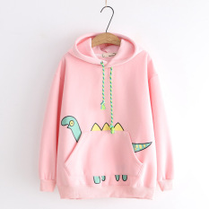 Áo hoodie hình khủng long 3 sừng, Áo khoác hoodie nỉ Khủng long PONGSTORE có 3 màu Trắng Hồng Xanh Đậm