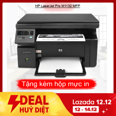 Máy in Laser đen trắng Đa chức năng HP Pro M1132MFP (in, scan, copy, photo) tặng hộp mực , dây nguồn , dây USB