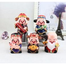Bộ tượng 5 Ông Thần Tài Phúc Lộc Thọ May Mắn Ngộ Ngĩnh