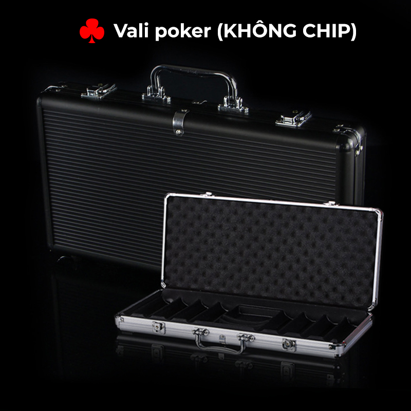 Bộ Vali 300 phỉnh poker không số ( chip poker ) Tặng THÊM 1 bộ bài nhựa