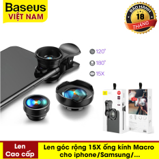 Ống kính camera điện thoại Baseus Short Videos Magic Camera góc rộng 120 HD + 15X cho Iphone Samsung Xiaomi