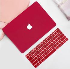 Combo Ốp Macbook air 13 inch 2012/17 Kèm Phủ Phím Đỏ Đô