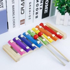 Bộ đồ chơi đàn gỗ 8 âm cho bé làm quen với âm nhạc, màu sắc