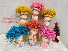 (HOT) Bộ sưu tập chậu cô gái mini dễ thương – Chậu trồng sen đá xương rồng, cây mini, cắm hoa, decor,..