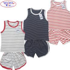 Combo 3 Bộ sọc ngang bộ quần áo bé gái bộ quần áo bé trai