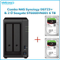 [Khuyến Mãi Combo] Thiết bị lưu trữ NAS Synology DS723+ và 2 Ổ cứng Seagate ST6000VN001 6 TB