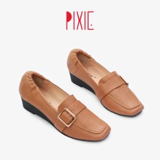 Giày Búp Bê Đế Xuồng Da Thật Gắn Khoá Pixie X596