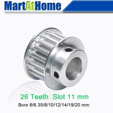 【CW】 Aluminum Timing Pulley XL26 26T 26-Teeth Slot Width 11mm BF-type 32mm Bore 6 20mm for Printer