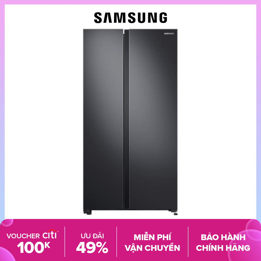 [Trả góp 0%]Tủ lạnh Samsung Side by Side 680L (RS62R5001B4)