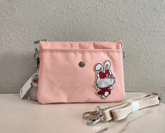 【Ready Stock】KI2897Kipling-Rabbit Limited Edition Nylon Monkey Bag Single Shoulder Crossbody Multi compartment Small Square Bag