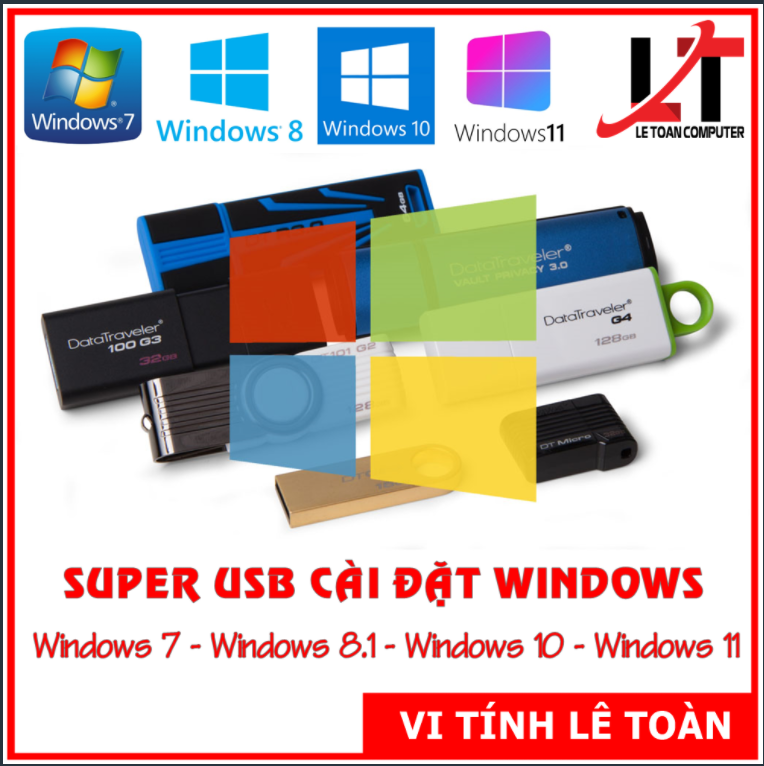 USB Cài Đặt WlNDOWS 88-in-1 (WlN 7, 8.1, 10, 11)
