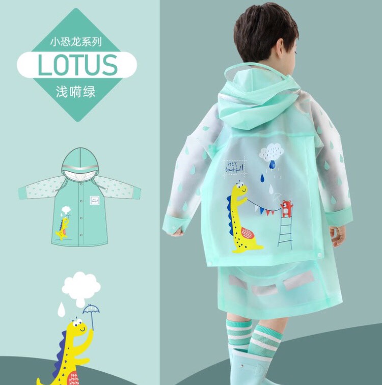 [HCM]Áo mưa trẻ em cao cấp có mũ thiết kế phản quang màu sắc dễ thương chất liệu an toàn...