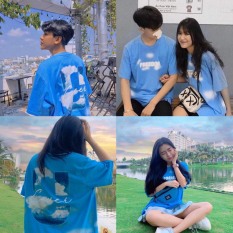 Áo Thun Bầu Trời Xanh Xịn Unisex Pink.Shop, Đủ Size, Chất Liệu Vải Đẹp Mềm Mịn Thoáng Mát Co Giãn Tốt, Form Chuẩn
