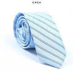 Cravat Owen màu xanh nhạt sọc xéo 6cm CAV91143