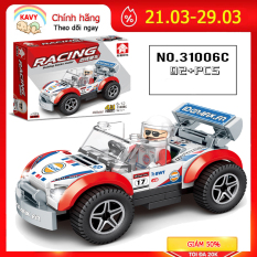 Đồ chơi xếp hình lắp ráp xe đua ô tô với hơn 90 chi tiết phát triển tư duy của bé – KAVY 31006C