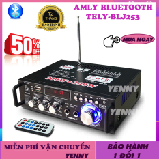 Âmly Bluetooth Đang Hot, Amply Mini Giá Rẻ – Công Suất 2 Kênh 600W, Hỗ Trợ Khe Cắm Thẻ Nhớ, Tự động lọc nhiễu và tạp âm , Âm thanh mượt mà – Âm ly hát karaoke được không – Chỉnh Amly Bluetooth – Yenny