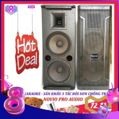 Loa karaoke nghe nhạc sân khấu 3 tấc đôi NOVIO PRO AUDIO sơn chống trầy từ 170 sườn gang