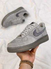 Giày sneakers nam nike AF1 RC (màu xám, màu nâu bò) da lộn đế hơi đàn hồi cực chất. Giày nike xxv, Giày