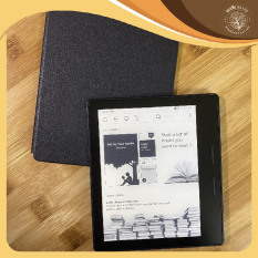 Máy đọc sách Kindle Oasis 1 (8th) màn hình 6’’ 300PPI có phím lật trang, Bluetooth, Audible, kèm Cover kiêm sạc pin – Leather Charging