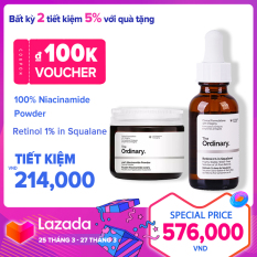 The Ordinary 100% Niacinamide Powder-20g & Retinol 1% in Squalane-30ML，serum for whitening Hydrating Anti-aging
