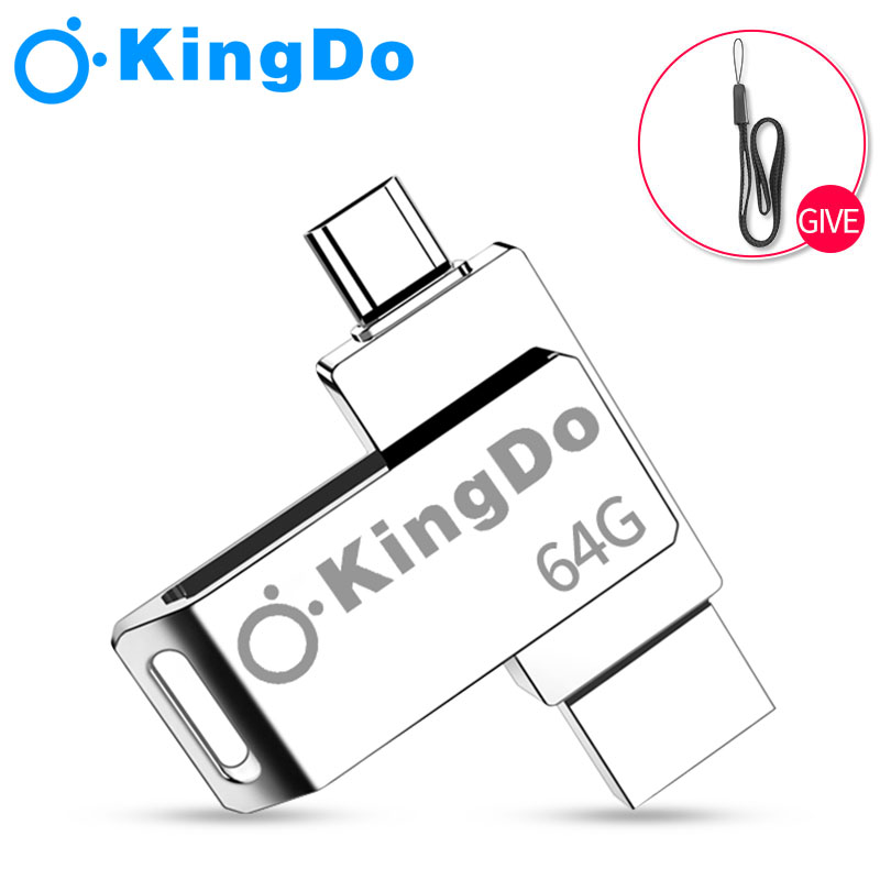 USB 64GB/128GB siêu gọn vỏ kim loại (Màu Bạc) tặng kèm đầu chuyển Kingdo OTG