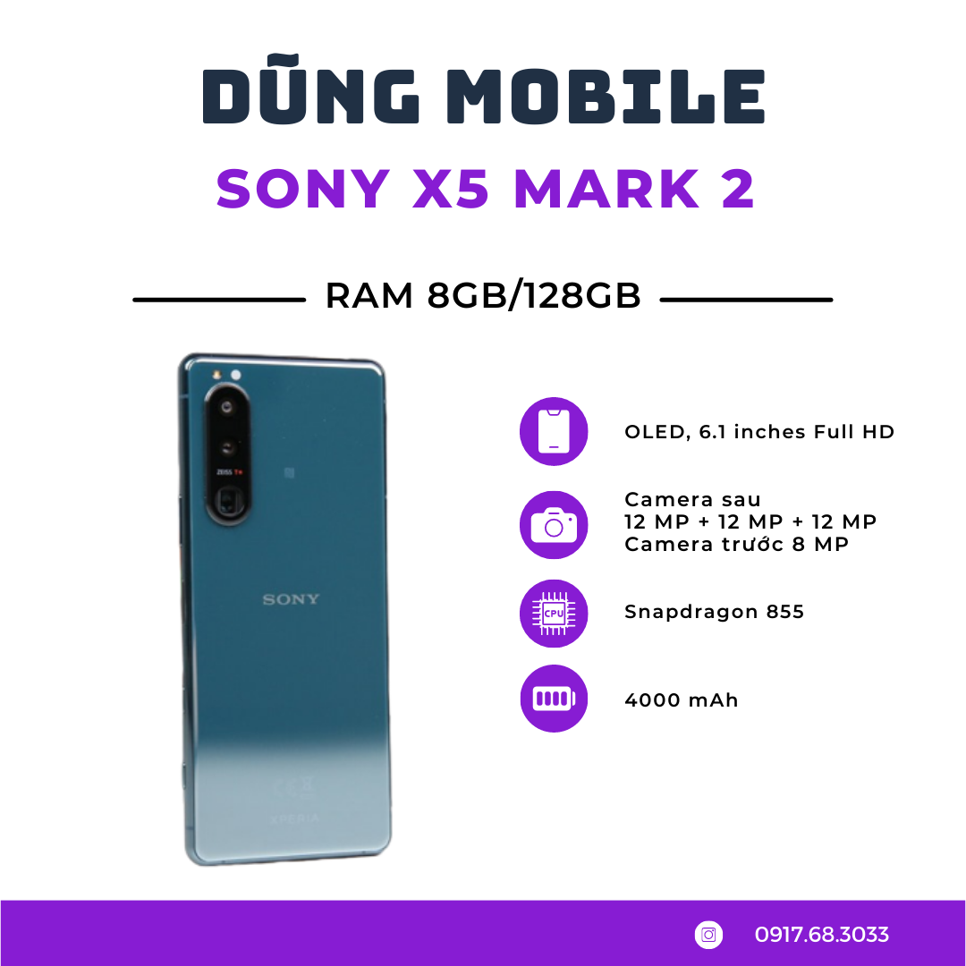 Điện thoại Sony X5 Mark 2 Nhật 1 sim RAM 8/128gb MÁY ĐẸP NGUYÊN ZIN