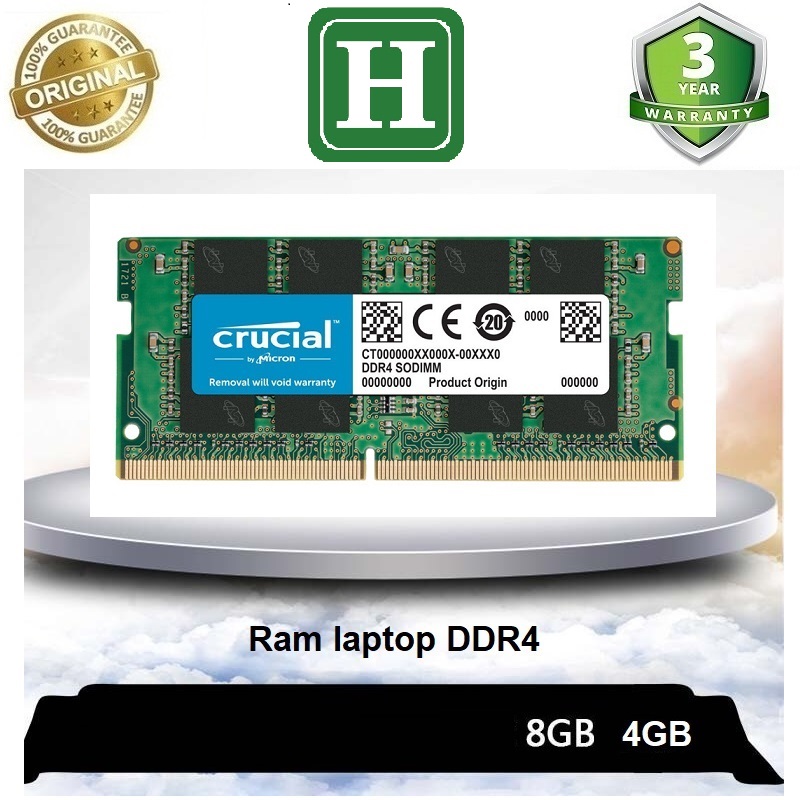 Ram laptop DDR4 4gb, 8gb bus 2666, 2400, 2133 và các loại khác, bảo hành 3 năm