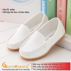 Giày bé trai đẹp mọi màu trắng giày bé trai chống trượt GLG105