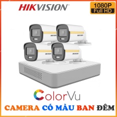 Trọn Bộ Camera Quan Sát Có Màu Ban Đêm Hikvision 4 Kênh Full HD 1080P Đầy Đủ Phụ Kiện Lắp Đặt – bảo hành chính hãng