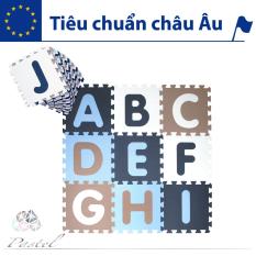 Thảm xốp lót sàn cho bé – chữ cái Pastel (26 miếng, diện tích 2.4m2) Smile Puzzle