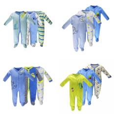 Set 3 Áo Liền Quần Có Tất Baby Gear Đẹp Cho Bé Trai (Các Mẫu Giống Hình)