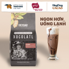Bột cacao sữa 3in1 Xocolatl Classic – Túi 500g – Thêm 30% cacao nguyên chất – Dùng sữa tách béo – Đậm vị socola nguyên bản – Không dùng hương liệu – Heyday Cacao