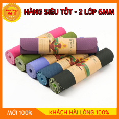 Thảm tập gym và yoga TPE 2 lớp đủ màu thảm tập yoga tpe 2 lớp 6mm cao cấp chất liệu an toàn khi tiếp xúc với da