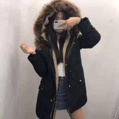 [HCM]áo khoác kaki nữ lót lông có nón lông phong cách mùa đông siêu duyên dáng hàn