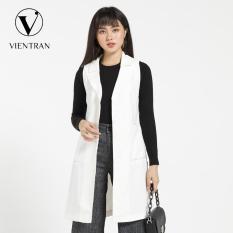 Áo gile nữ dáng dài Vien Tran V65G19T009 (Nhiều màu)