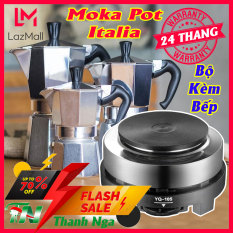 Bình Pha Cafe – Ấm Cà Phê – Phin Pha Cà Phê Cỡ Lớn Bằng Nhôm Kèm Bếp Điện Ấm Pha Cafe Siêu Tốc – Có thể sử dụng là ấm pha trà, ấm pha chè, ấm pha trà mini