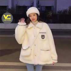 Áo khoác lông nữ kèm túi xách trắng tiểu thư sanh chảnh LADDY chất lông xinh đẹp ulzzang – Vietcentre