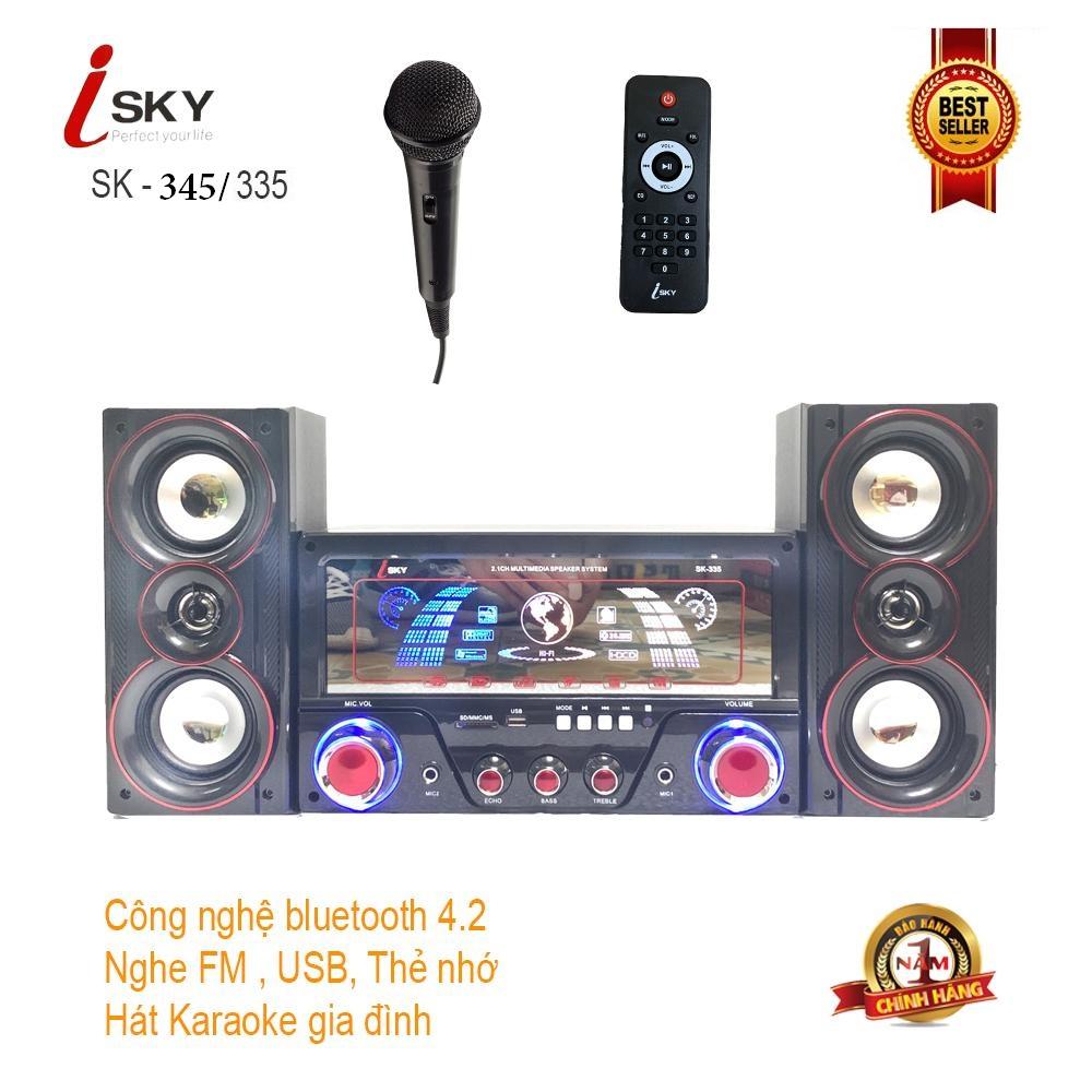 Dàn âm thanh tại nhà - loa vi tính hát karaoke có kết nối Bluetooth USB Isky - SK345/SK335U siêu...