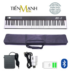 Đàn Piano Điện Bora BX-II – 88 Phím nặng Cảm ứng lực BX-02 – Midi Keyboard Controllers BX2 BXII (Kết nối máy tính và điện thoại, Bluetooth, Pin sạc, Loa lớn – Phần mềm và Hướng dẫn Tiếng Việt -Tặng bao đựng)