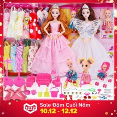 Đồ chơi trẻ em bộ búp bê barbie công chúa đồ chơi bé gái thay áo cưới với hộp quà tặng -AL