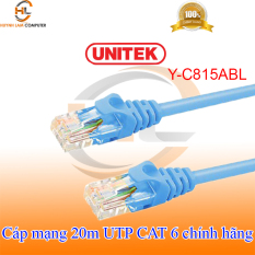 Cáp mạng UTP CAT6 20m Unitek YC815ABL tốc độ Gigabit 10/100Mbps/1000 Mbps – Hãng phân phối