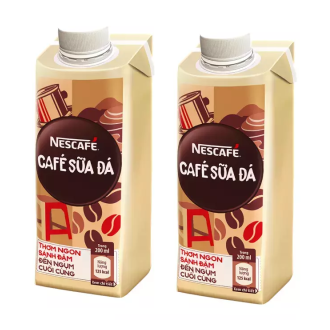 Combo 2 hộp cà phê uống liền Nescafé cà phê sữa đá (hộp 200ml)