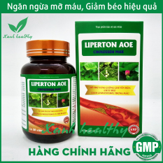 Viên uống giảm mỡ máu LIPERTON AOE – Ngừa gan nhiêm mỡ, máu nhiễm mỡ, xơ vữa động mạch, giảm béo hiệu quả – thành phần 100% thảo dược – Hộp 30 viên chuẩn GMP Bộ Y tế