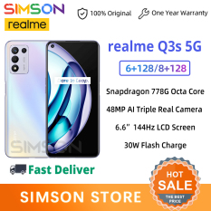 【NEW Arrival】realme Q3s 5G Smartphones 6.6” 144Hz Gaming Screen Snapdragon 778G 5000mAh 30W Flash Charge 48MP Streamer Portrait three Shots Android Cell Phones