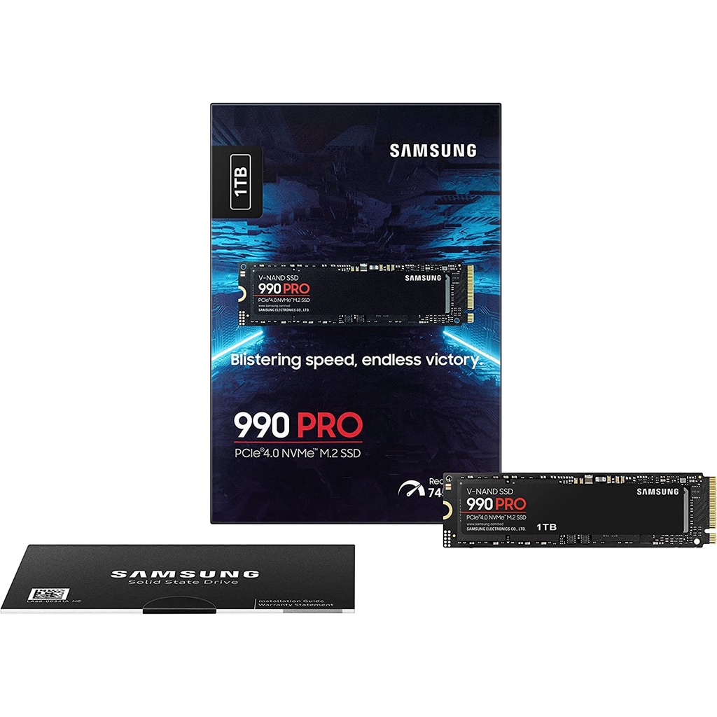 Ổ cứng SSD Samsung 990 PRO 1TB PCIe Gen 4.0 x4 NVMe V-NAND M.2 2280 (MZ-V9P1T0BW) - BH 5 Năm