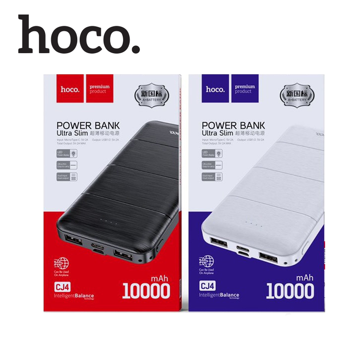 Pin sạc sự phòng Hoco CJ4 dung lượng 10000mAh 3 cổng USB và Type-C hỗ trợ sạc nhanh có đèn...
