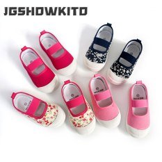 2023 New Spring Autumn Baby Girl Shoes Kids Canvas Shoes Children Casual Sneakers Candy Color Flowers For Girls Floral Prints
