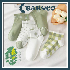 Tất nữ cổ ngắn chất liệu cotton dễ thương phong cách Hàn Quốc 2021 (KÈM HÌNH THẬT) TAHYCO TN05 1 ĐÔI