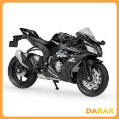 XE MÔ HÌNH – MOTO Siêu xe Kawasaki Ninja ZX10-RR – WELLY tỷ lệ 1:18
