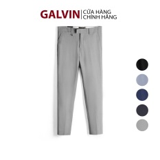 Galvin Store – Quần tây nam vải xước chính hãng gắn phụ kiện dáng trẻ trung đẹp chống nhăn QAGV11 – LEO VATINO